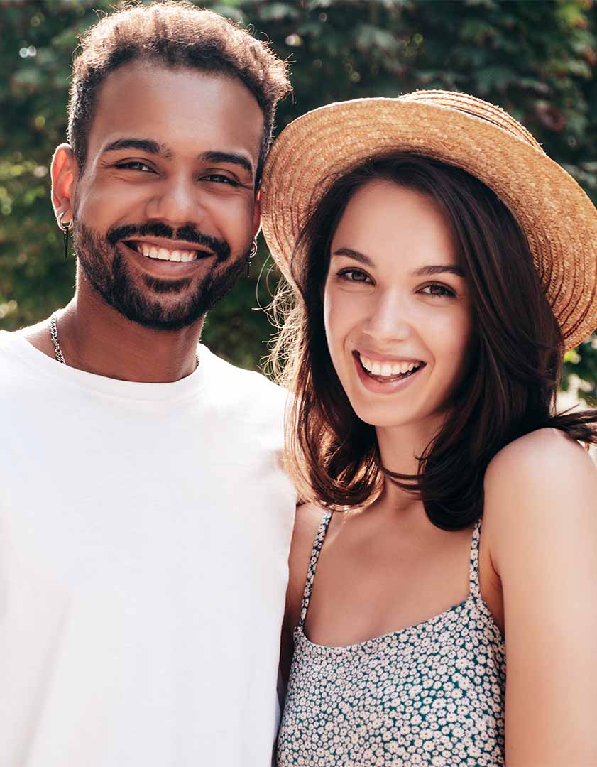 couple smiling for hormones short